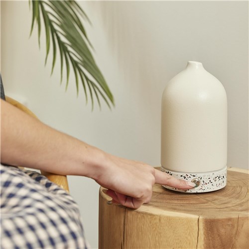 Homedics Ellia Pure Aroma Diffuser Ceramic & Terrazzo (White)