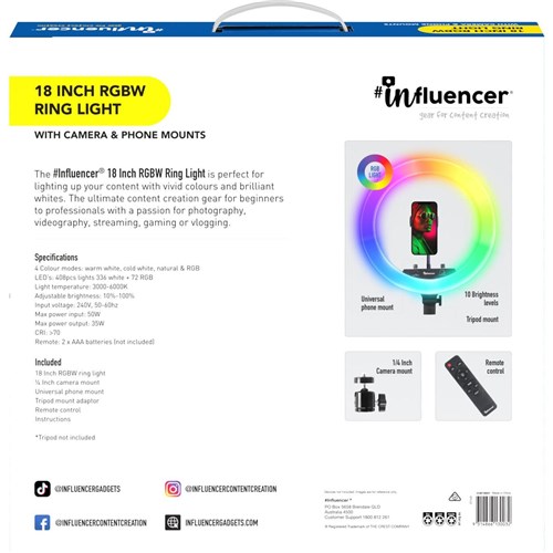 Influencer 18' RGBW Ring Light