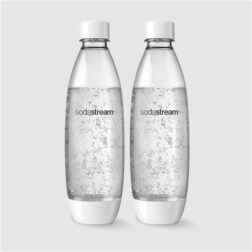 SodaStream Fuse 1 Litre Bottles Dishwasher Safe Twin-Pack (White)