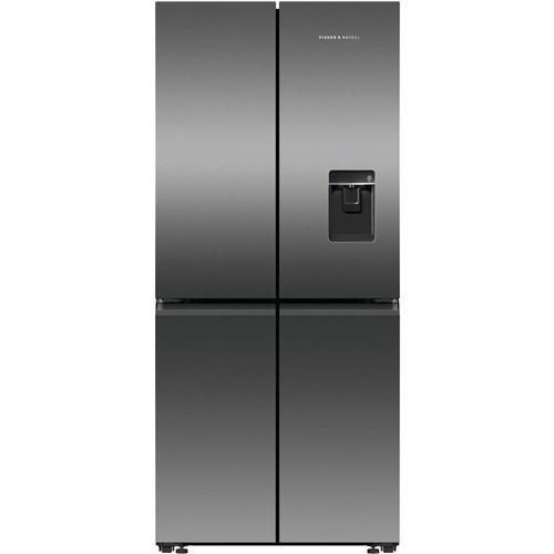 Fisher & Paykel RF500QNUB1 498L Quad Door Ice & Water Fridge (Black Stainless Steel)