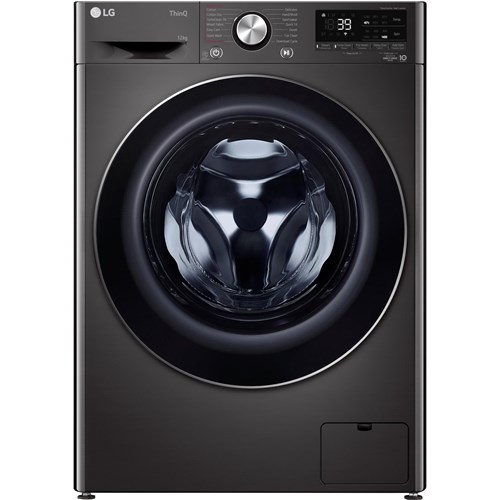 LG WVC9-1412B 12kg/8kg Series 9 Front Load Washer Dryer Combo (Black Steel)