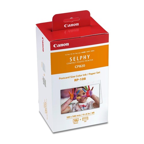 Canon RP-108 High-Capacity Colour Ink/Paper Set for Selphy