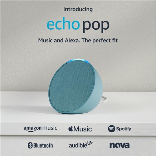 Amazon Echo Pop Compact Smart Speaker (Midnight Teal)