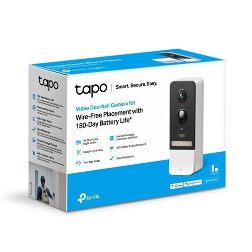 TP-Link Tapo 2K Wireless Video Doorbell with Hub