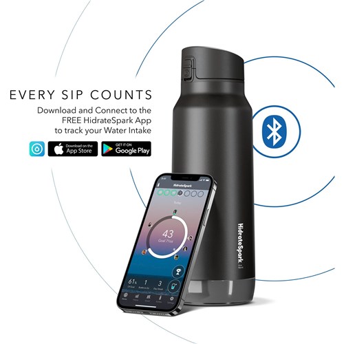 HidrateSpark Pro 946ml Chug Smart Drink Bottle (Black)