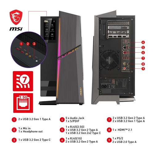 MSI MEG Trident X2 14NUG9-411AU Gaming Desktop (14th Gen Intel i9)[GeForce RTX 4080 SUPER]