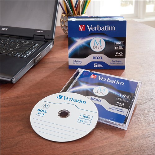 Verbatim M-Disc BDXL 100GB 5Pk Jewel Case 4x