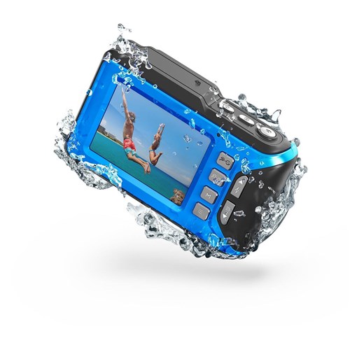 Zero-X Aqua Waterproof 4K UHD Digital Camera (Blue)