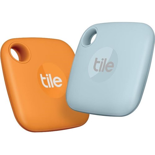 Tile Mate Bluetooth Tracker (Cloud Nine/Cool Clementine) 2 Pack
